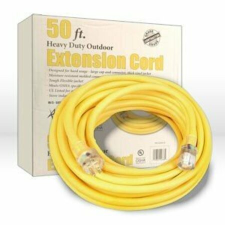 SOUTHWIRE Extension Cord, 10/3 SJTW Yellow Ext Cord w/ Lighted end 02688